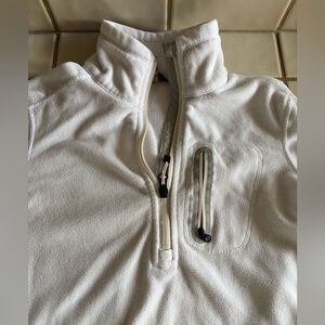 Eddie Bauer White Zip-Up Women's Sweater